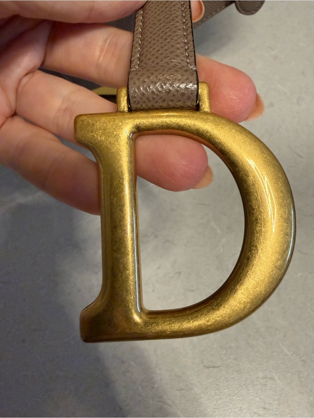 Auth Dior Saddle Shoulder Bag in Taupe, Made in Italy - Picture 5 of 16